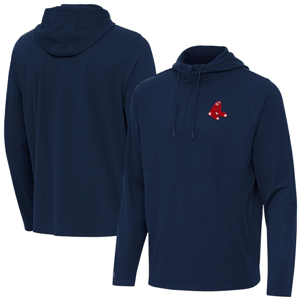 Boston Red Sox Antigua Connected Quarter-Zip Pullover Hoodie Online