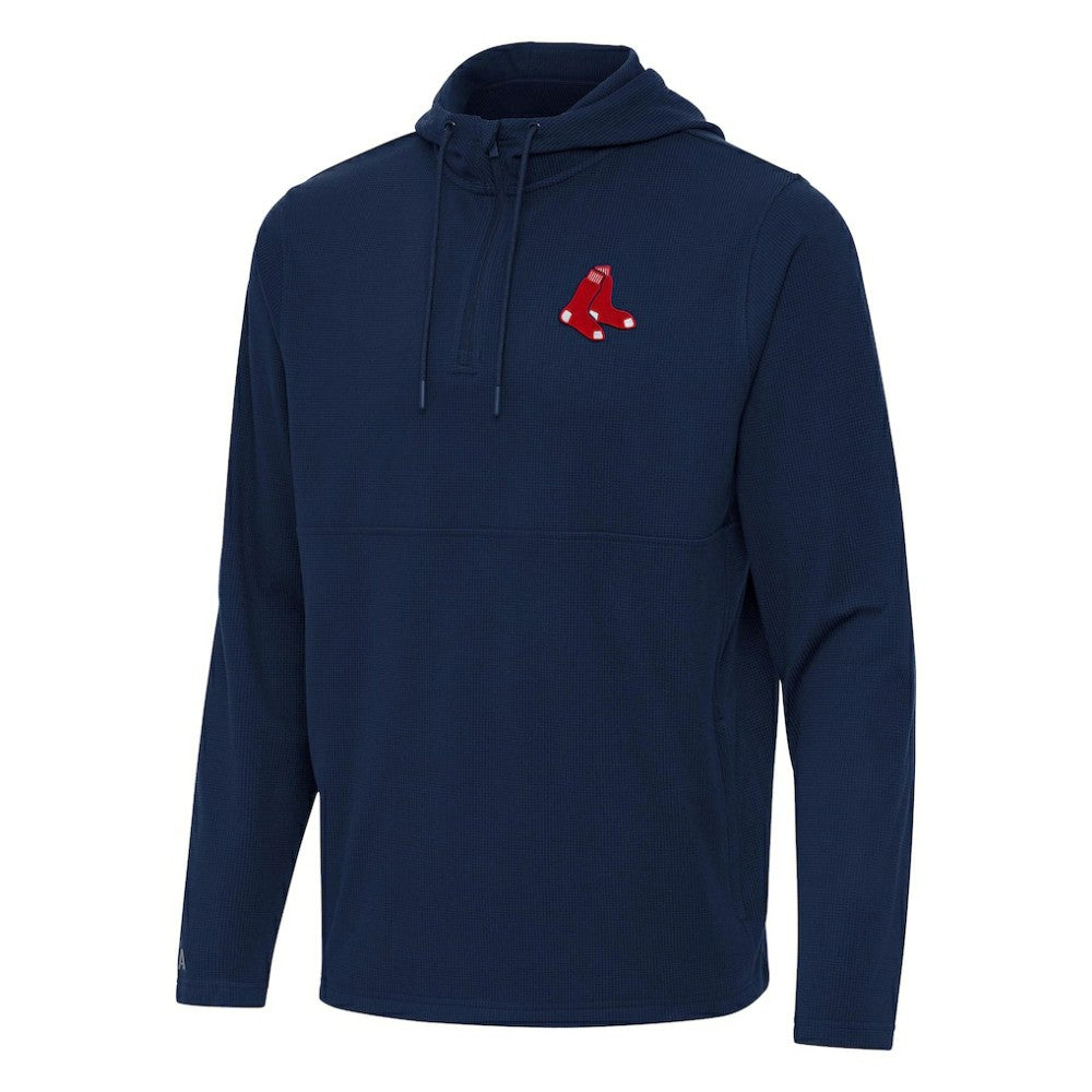 Boston Red Sox Antigua Connected Quarter-Zip Pullover Hoodie Online