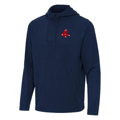 Boston Red Sox Antigua Connected Quarter-Zip Pullover Hoodie Online