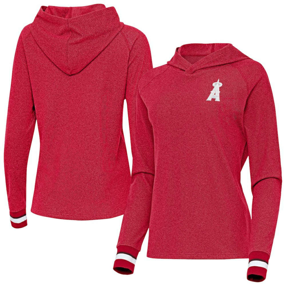 Los Angeles Angels Antigua Women's Trek Pullover Hoodie On Sale