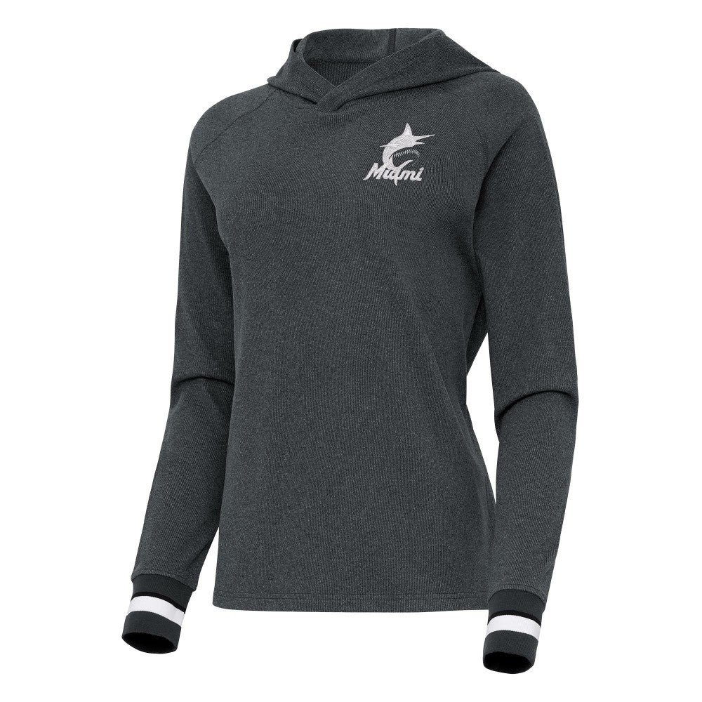 Miami Marlins Antigua Women's Trek Pullover Hoodie Online