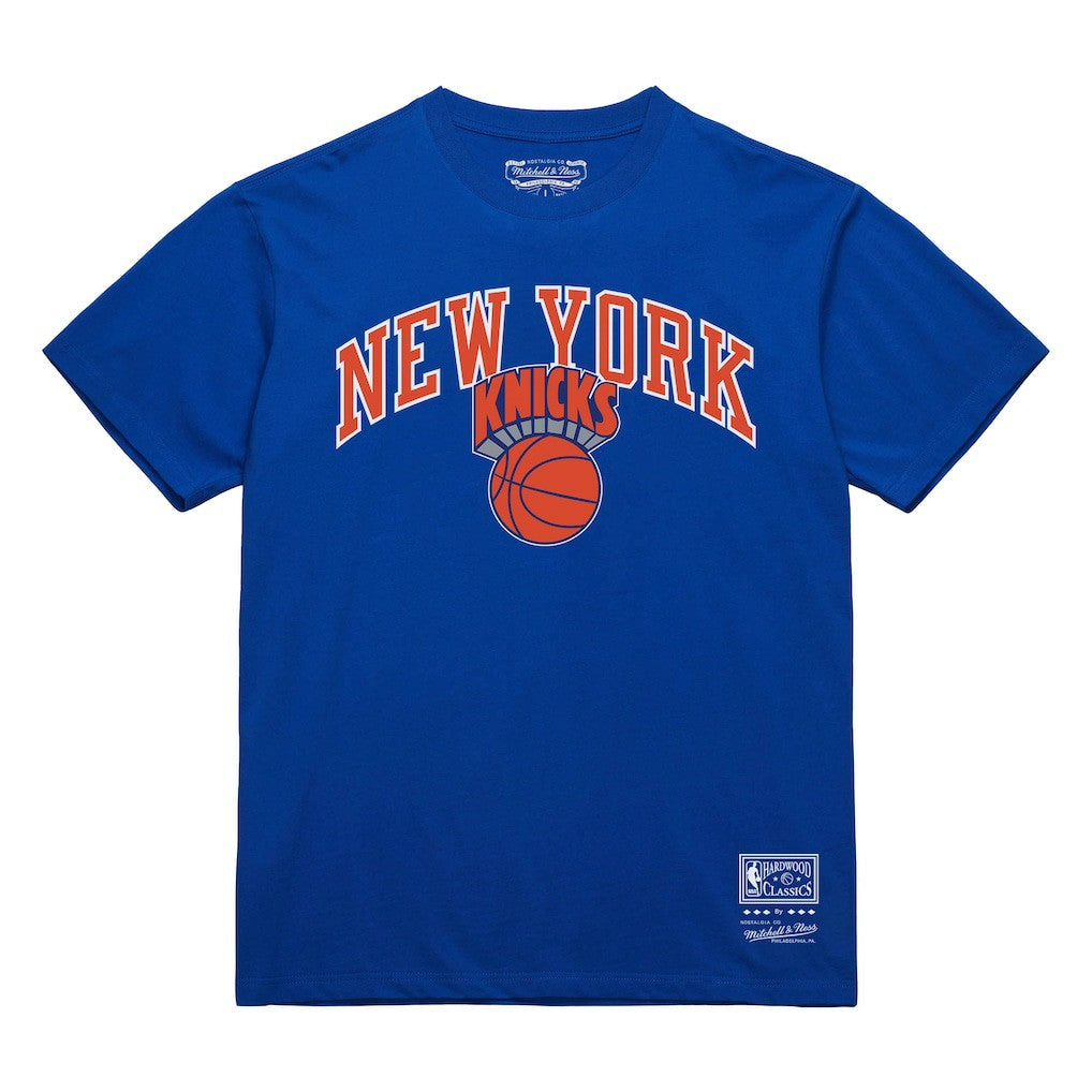 Mitchell & Ness - New York Knicks Hardwood Classics Vintage Logo T-Shirt - Blue