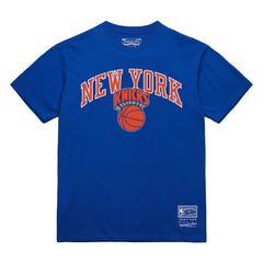 Mitchell & Ness - New York Knicks Hardwood Classics Vintage Logo T-Shirt - Blue