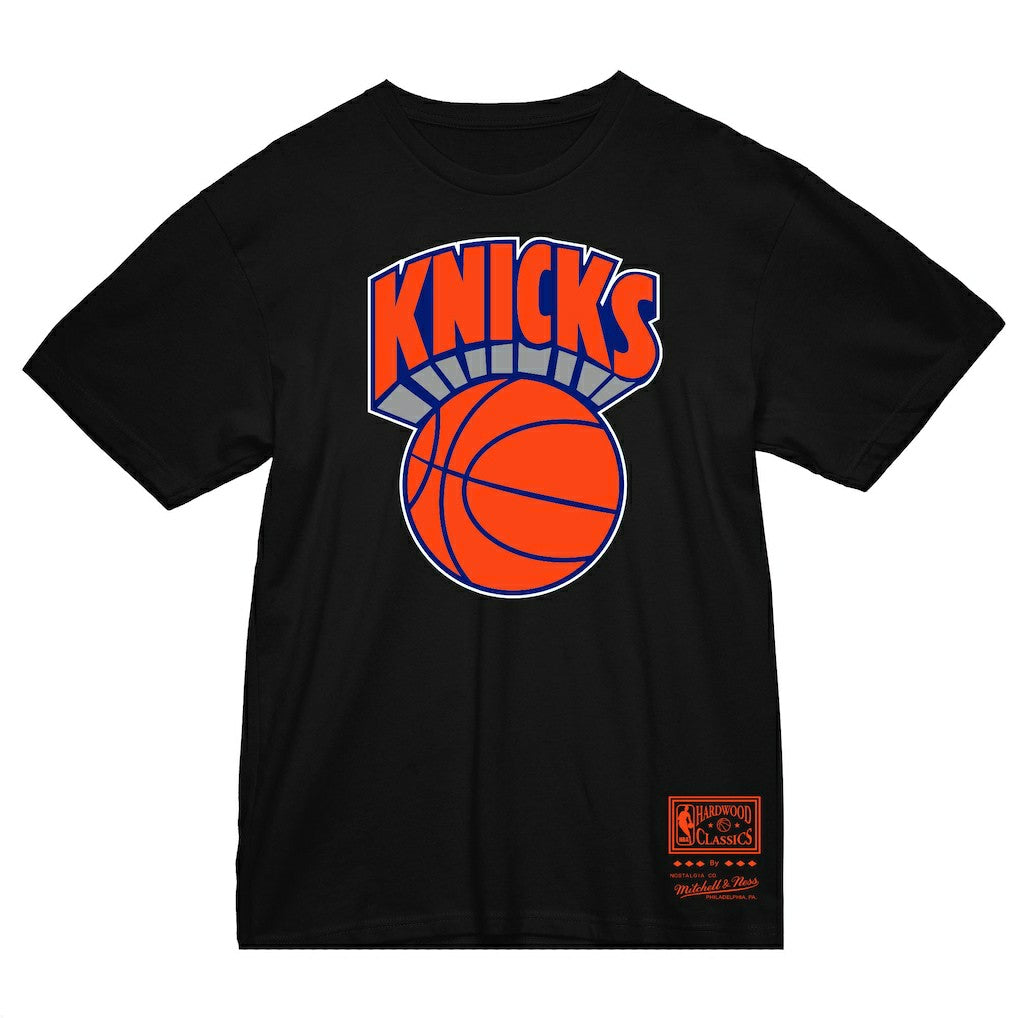 Mitchell & Ness - New York Knicks Hardwood Classics Vintage Logo T-Shirt - Black