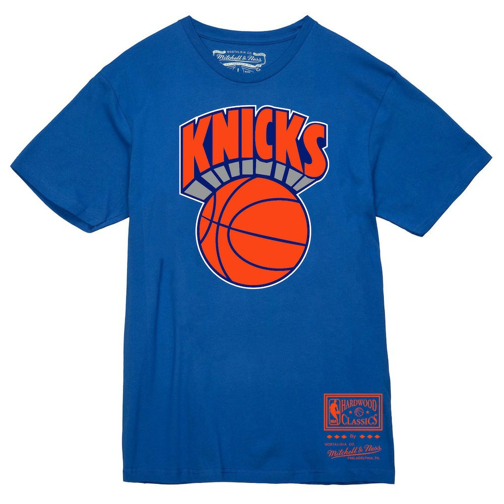 Mitchell & Ness - New York Knicks Hardwood Classics Vintage Logo T-Shirt - Blue