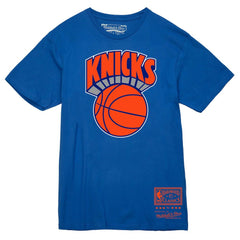 Mitchell & Ness - New York Knicks Hardwood Classics Vintage Logo T-Shirt - Blue