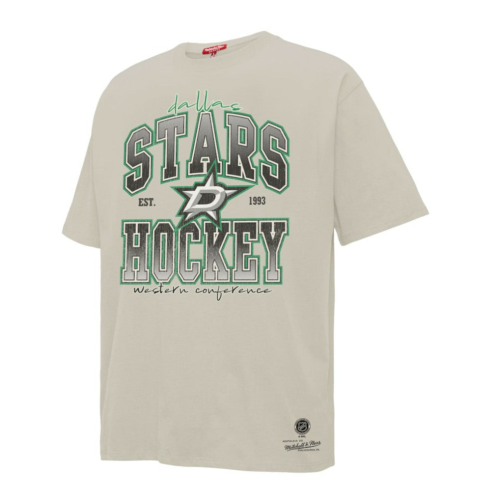 Dallas Stars - Mitchell & Ness Women's Dump & Chase Boyfriend T-Shirt Cream