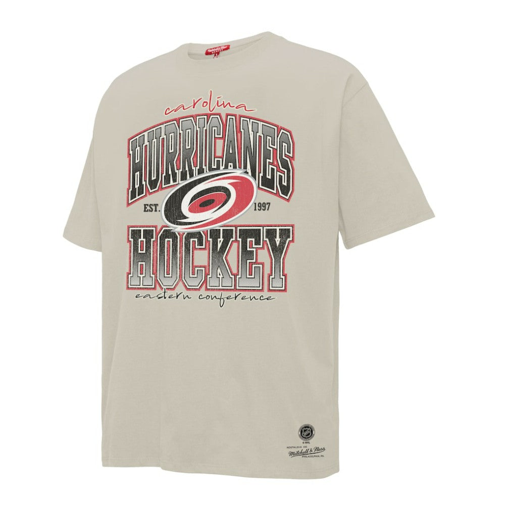 Carolina Hurricanes - Mitchell & Ness Women's Dump & Chase Boyfriend T-Shirt Cream