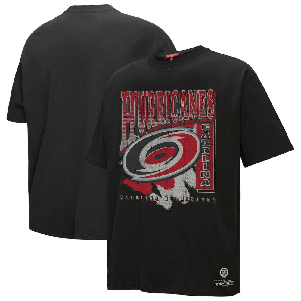 Carolina Hurricanes - Mitchell & Ness Women's Choppy Ice Boyfriend T-Shirt Black