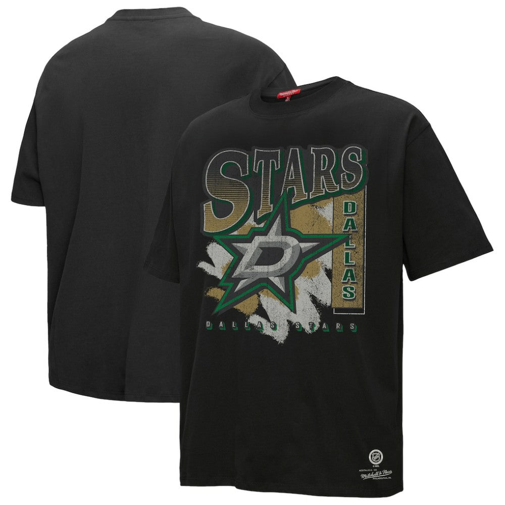 Dallas Stars - Mitchell & Ness Women's Choppy Ice Boyfriend T-Shirt Black