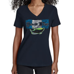 Tampa Bay Rays Starter Women's Team Color Shading V-Neck T-Shirt discount