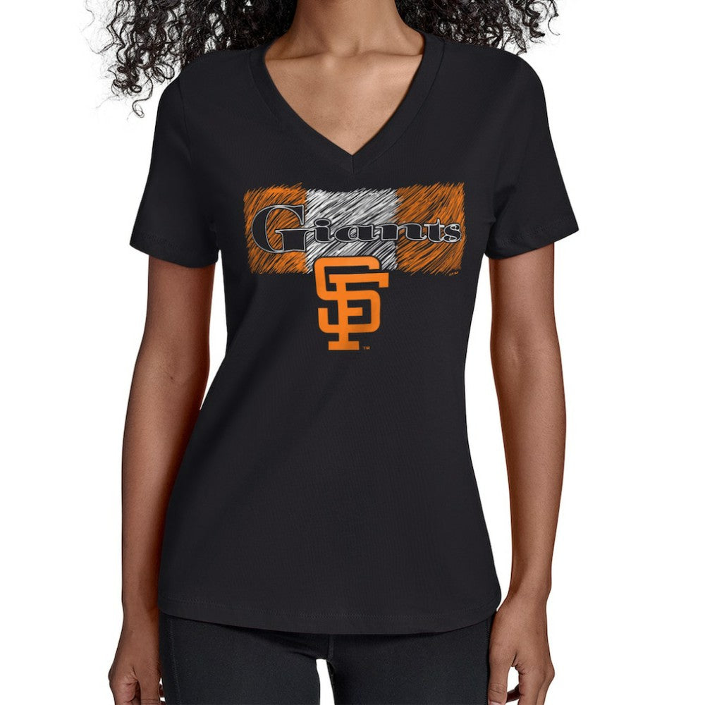 San Francisco Giants Starter Women's Team Color Shading V-Neck T-Shirt Lifestyle