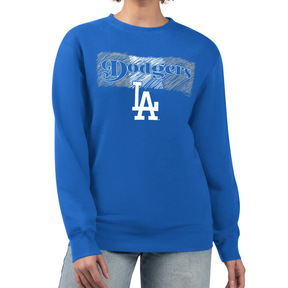 Los Angeles Dodgers Starter Women's Team Color Shading Fleece Pullover Sweatshirt for sale