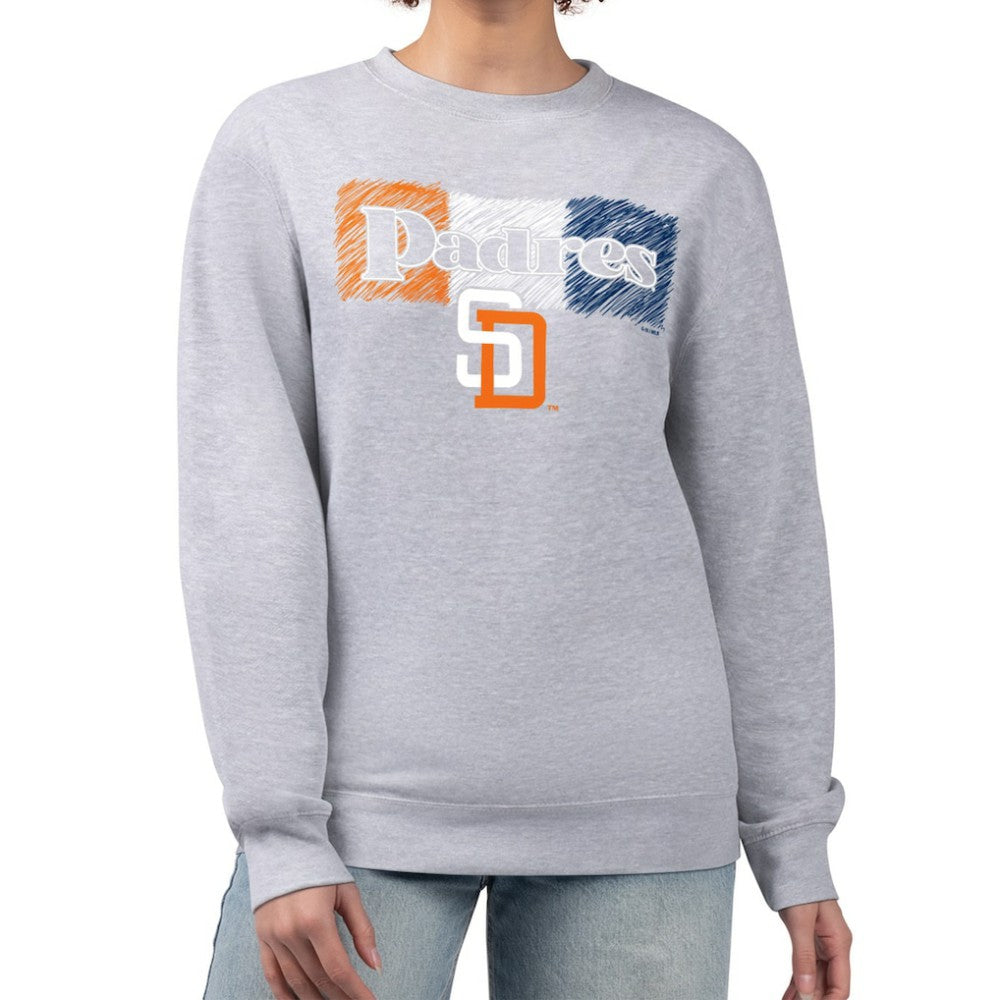 San Diego Padres Starter Women's Team Color Shading Fleece Pullover Sweatshirt Online