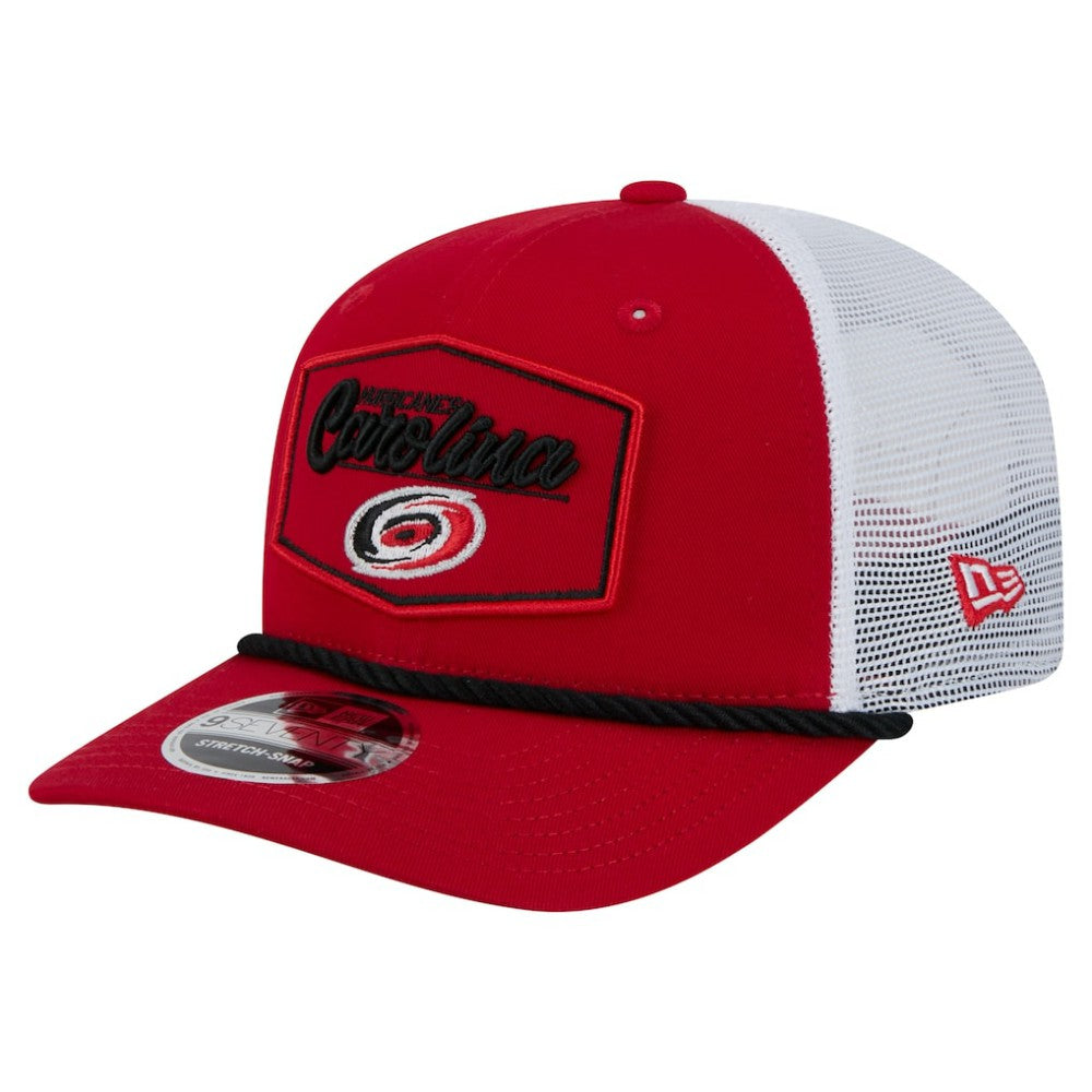 Carolina Hurricanes - New Era Team Patch Basic 9SEVENTY Adjustable Trucker Hat Red/White