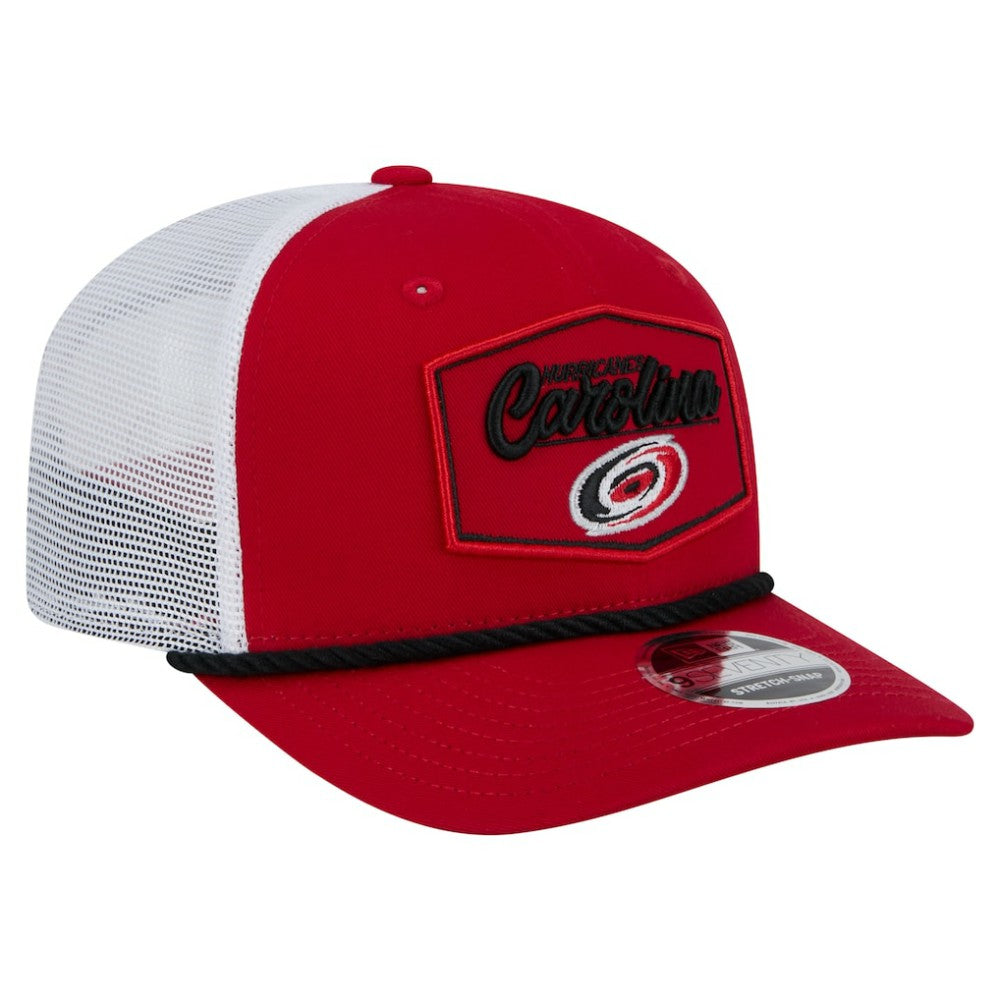 Carolina Hurricanes - New Era Team Patch Basic 9SEVENTY Adjustable Trucker Hat Red/White