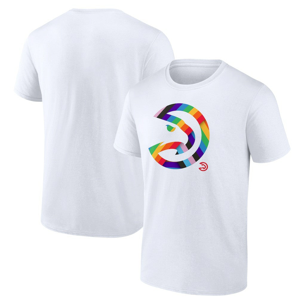 NBA - Atlanta Hawks Team Logo Pride T-Shirt - White
