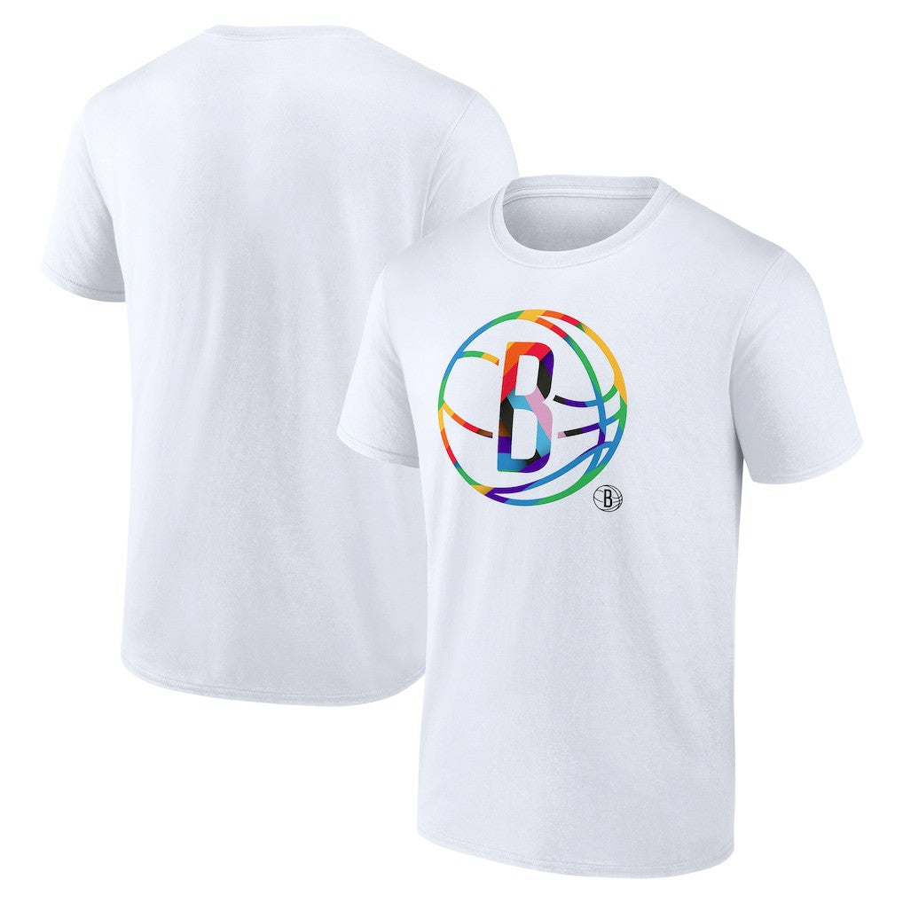 NBA - Brooklyn Nets Team Logo Pride T-Shirt - White