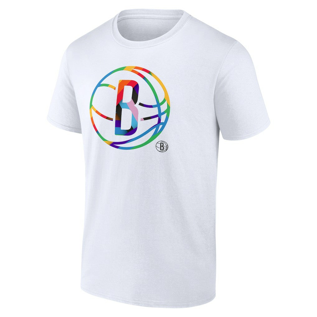 NBA - Brooklyn Nets Team Logo Pride T-Shirt - White