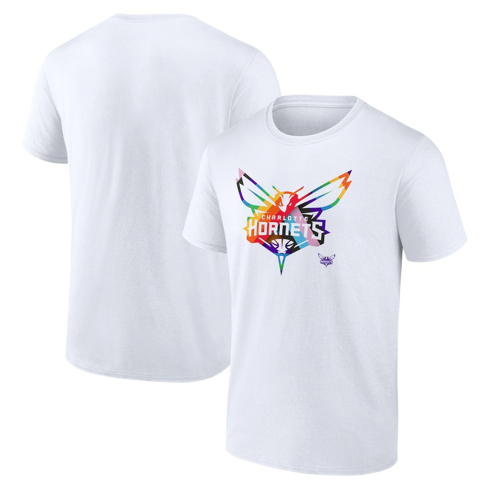 NBA - Charlotte Hornets Team Logo Pride T-Shirt - White