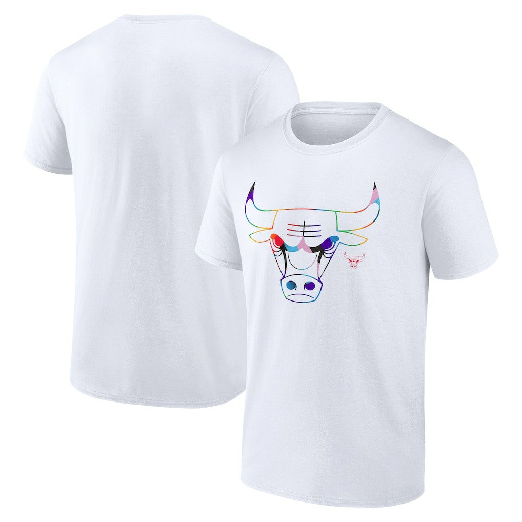 NBA - Chicago Bulls Team Logo Pride T-Shirt - White