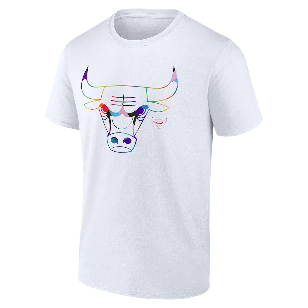 NBA - Chicago Bulls Team Logo Pride T-Shirt - White
