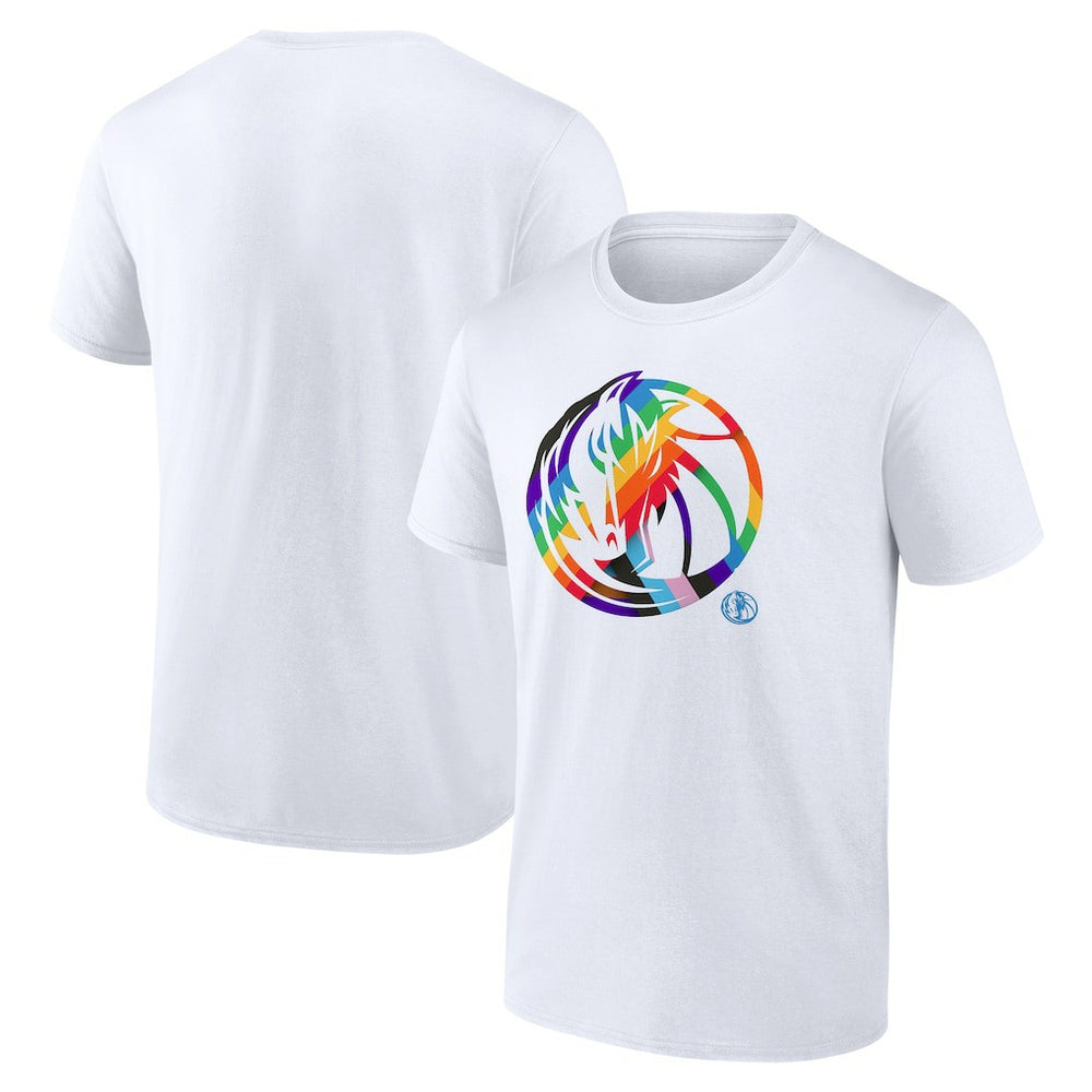 NBA - Dallas Mavericks Team Logo Pride T-Shirt - White