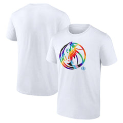 NBA - Dallas Mavericks Team Logo Pride T-Shirt - White