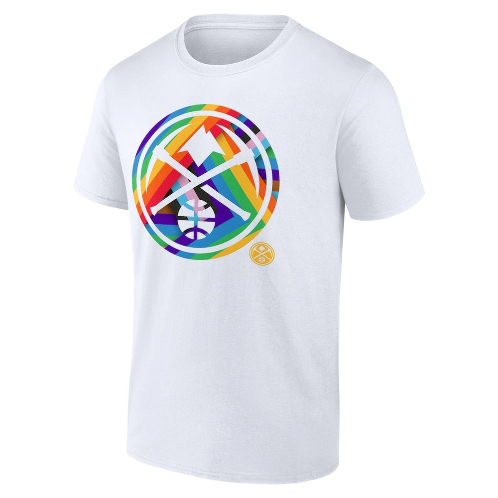 NBA - Denver Nuggets Team Logo Pride T-Shirt - White