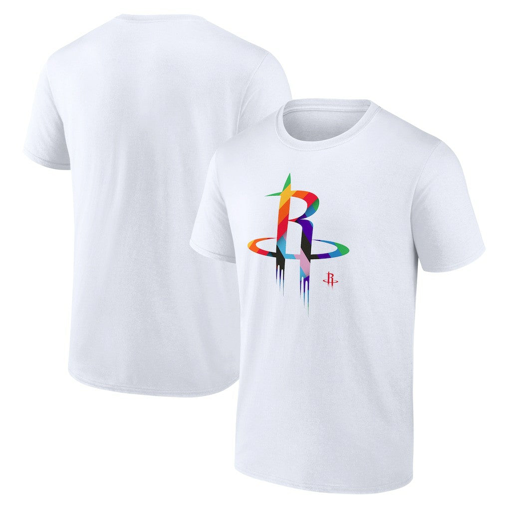 NBA - Houston Rockets Team Logo Pride T-Shirt - White