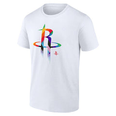 NBA - Houston Rockets Team Logo Pride T-Shirt - White