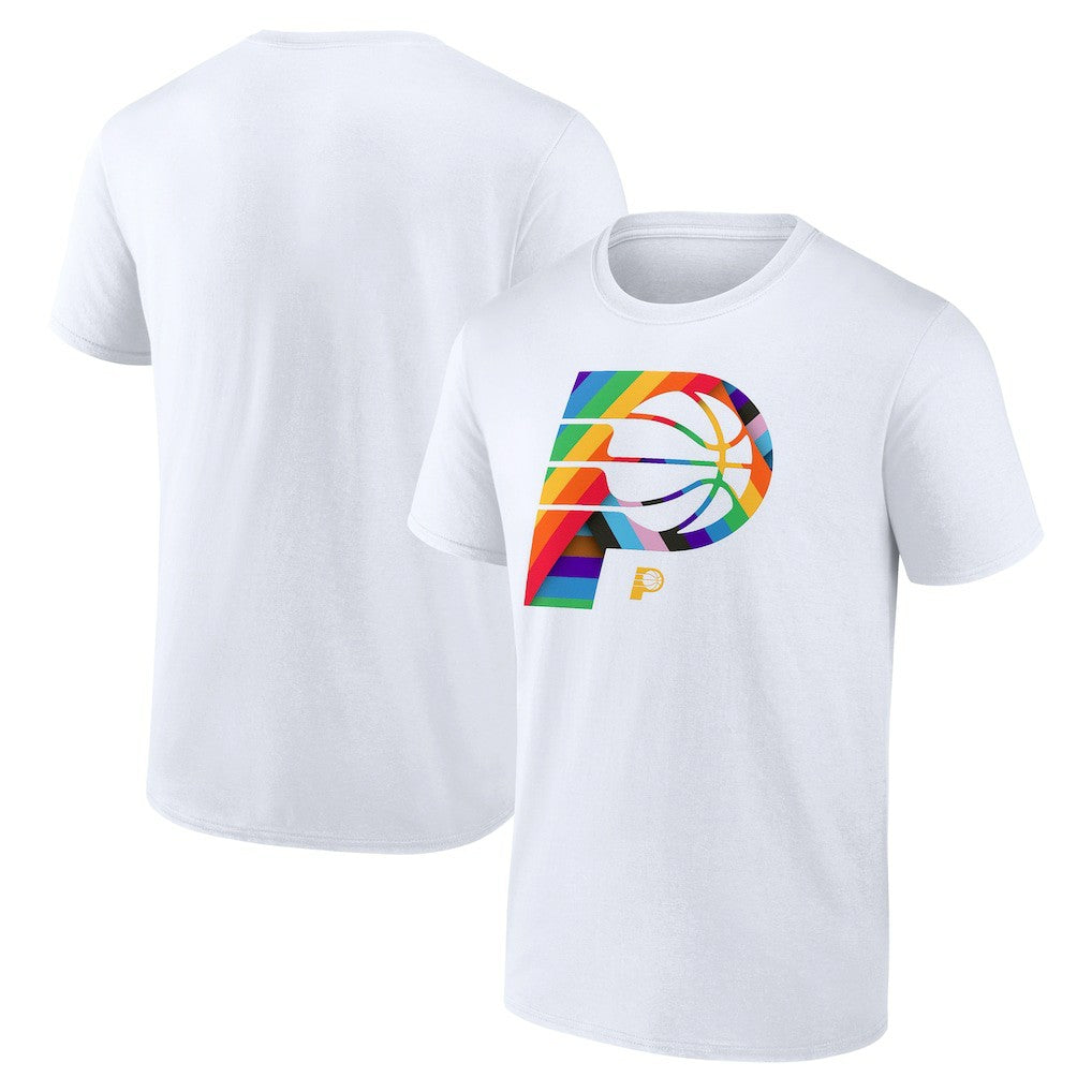 NBA - Indiana Pacers Team Logo Pride T-Shirt - White