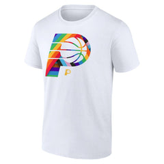 NBA - Indiana Pacers Team Logo Pride T-Shirt - White