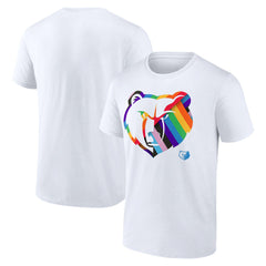 NBA - Memphis Grizzlies Team Logo Pride T-Shirt - White