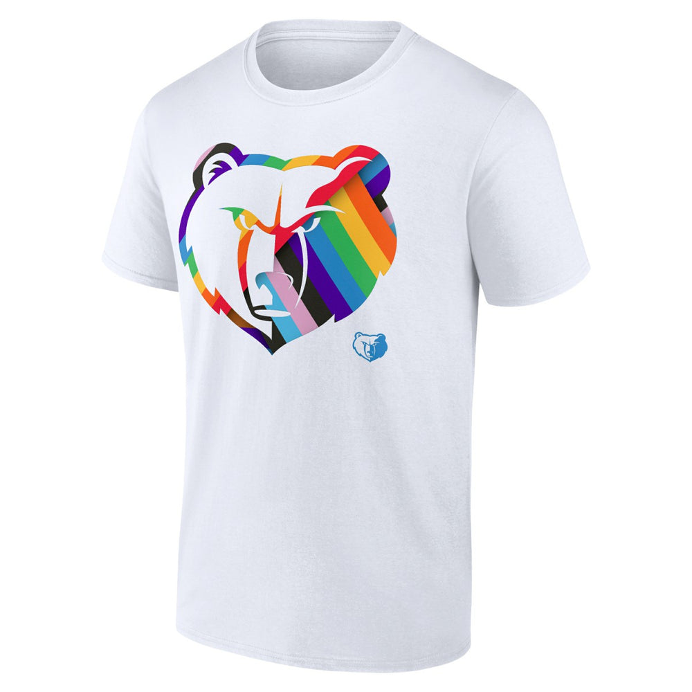 NBA - Memphis Grizzlies Team Logo Pride T-Shirt - White