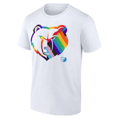 NBA - Memphis Grizzlies Team Logo Pride T-Shirt - White