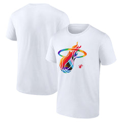 NBA - Miami Heat Team Logo Pride T-Shirt - White