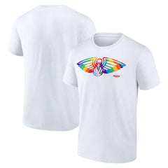 NBA - New Orleans Pelicans Team Logo Pride T-Shirt - White
