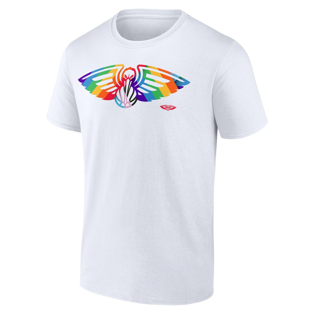 NBA - New Orleans Pelicans Team Logo Pride T-Shirt - White