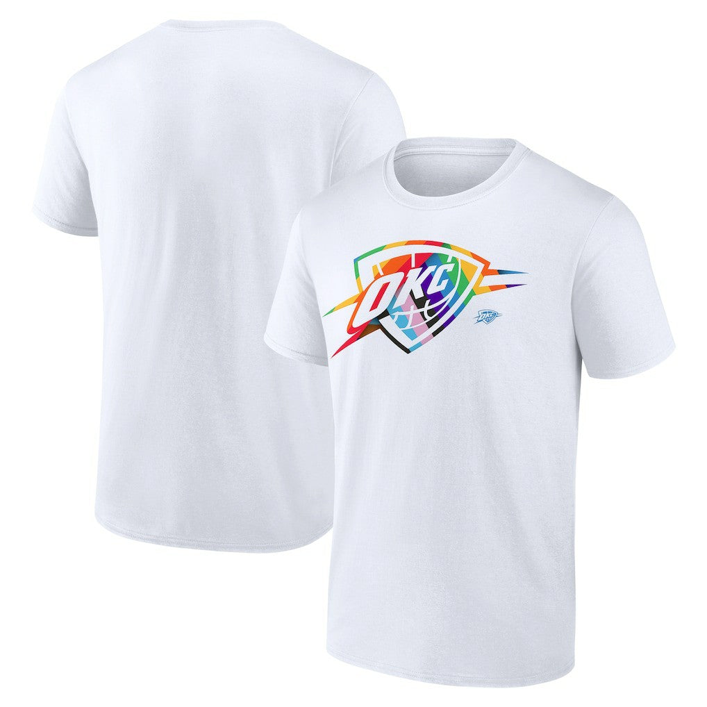 NBA - Oklahoma City Thunder Team Logo Pride T-Shirt - White