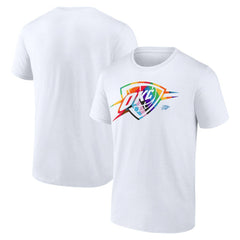 NBA - Oklahoma City Thunder Team Logo Pride T-Shirt - White