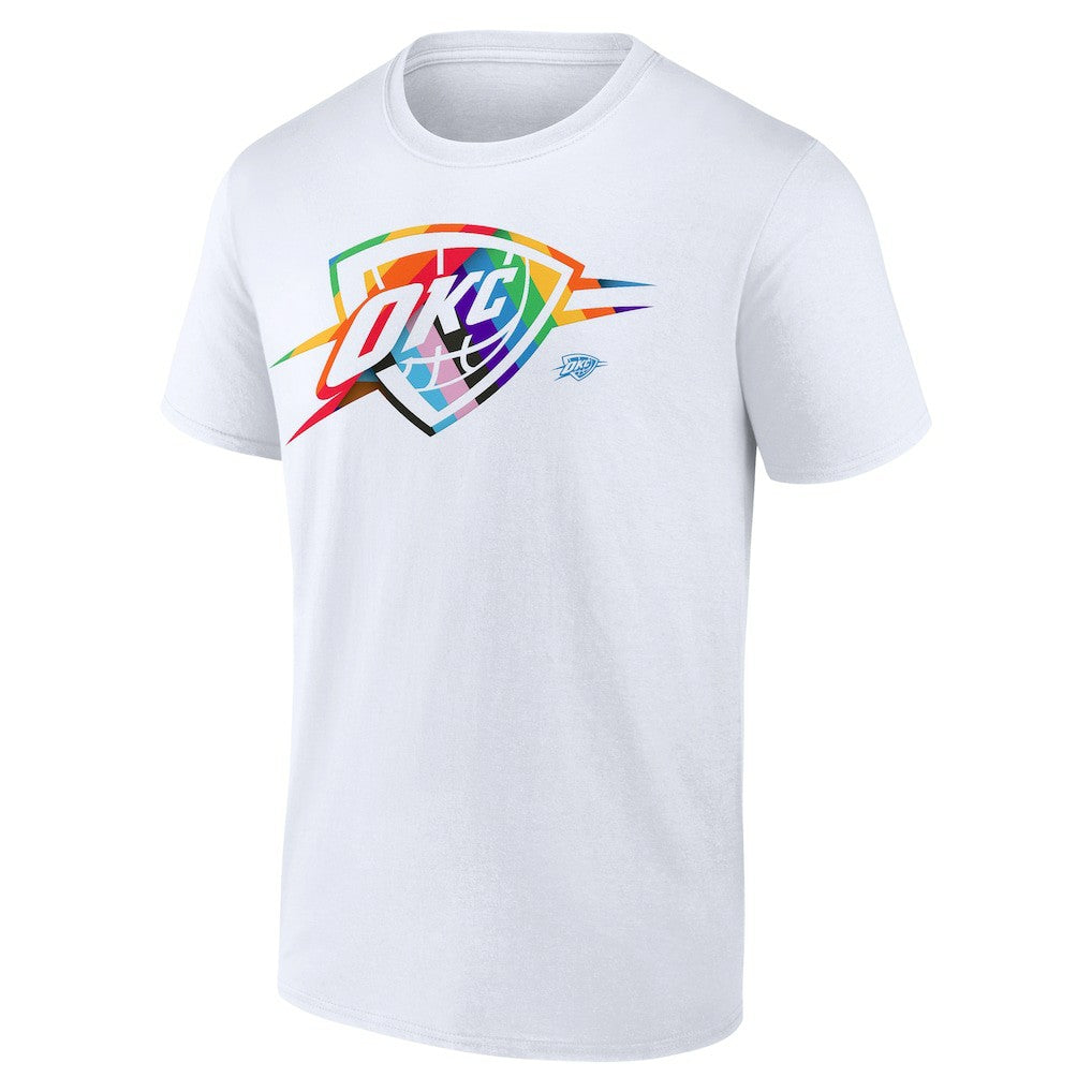 NBA - Oklahoma City Thunder Team Logo Pride T-Shirt - White
