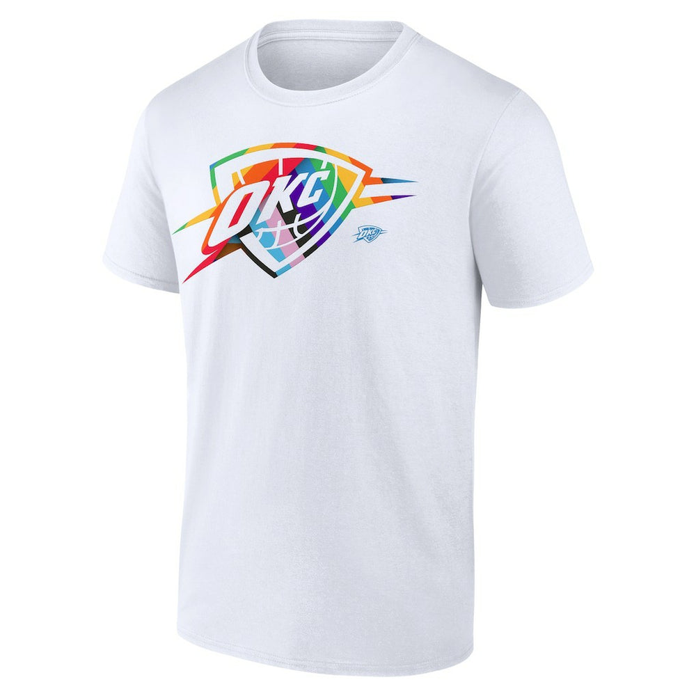 NBA - Oklahoma City Thunder Team Logo Pride T-Shirt - White