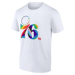 NBA - Philadelphia 76ers Team Logo Pride T-Shirt - White