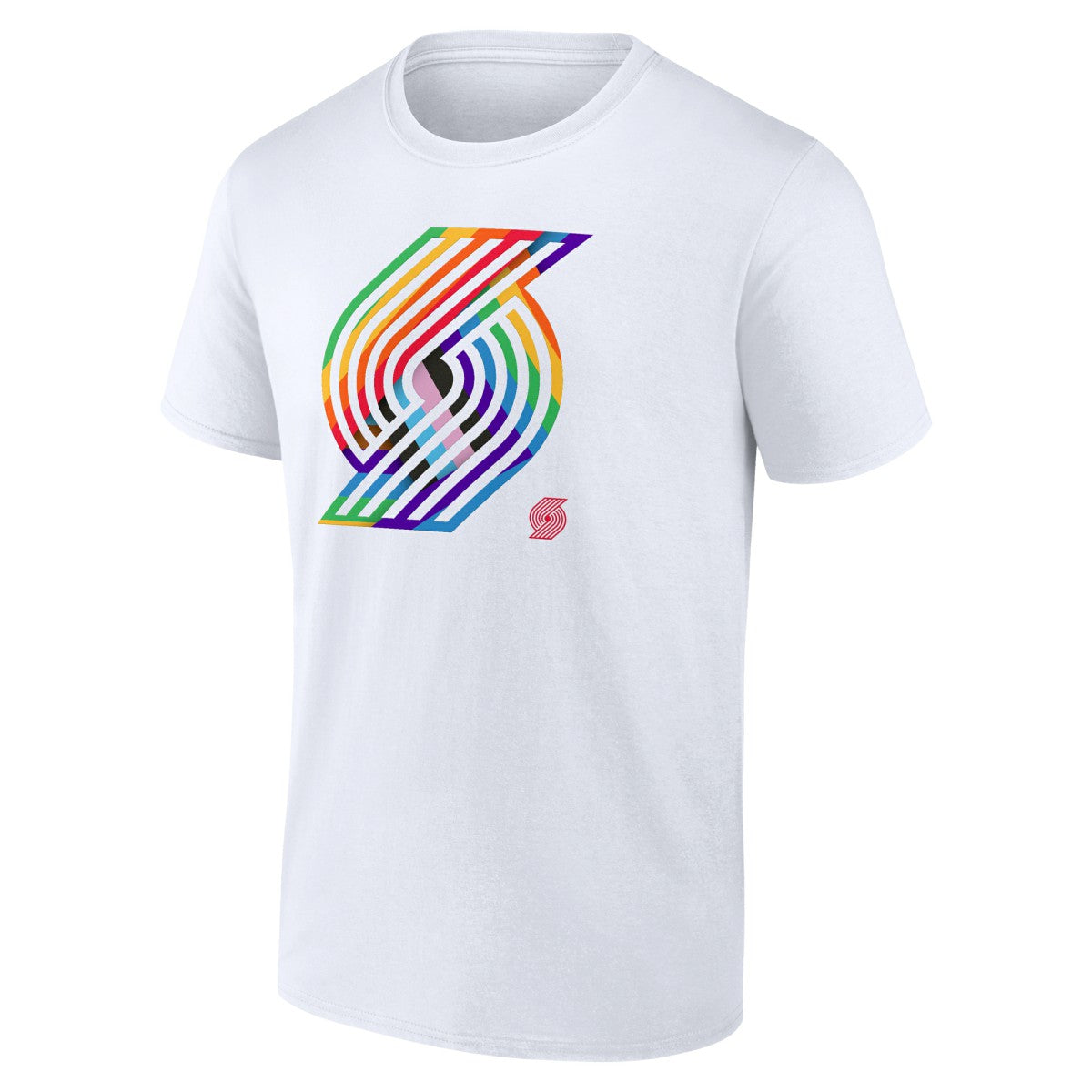 NBA - Portland Trail Blazers Team Logo Pride T-Shirt - White
