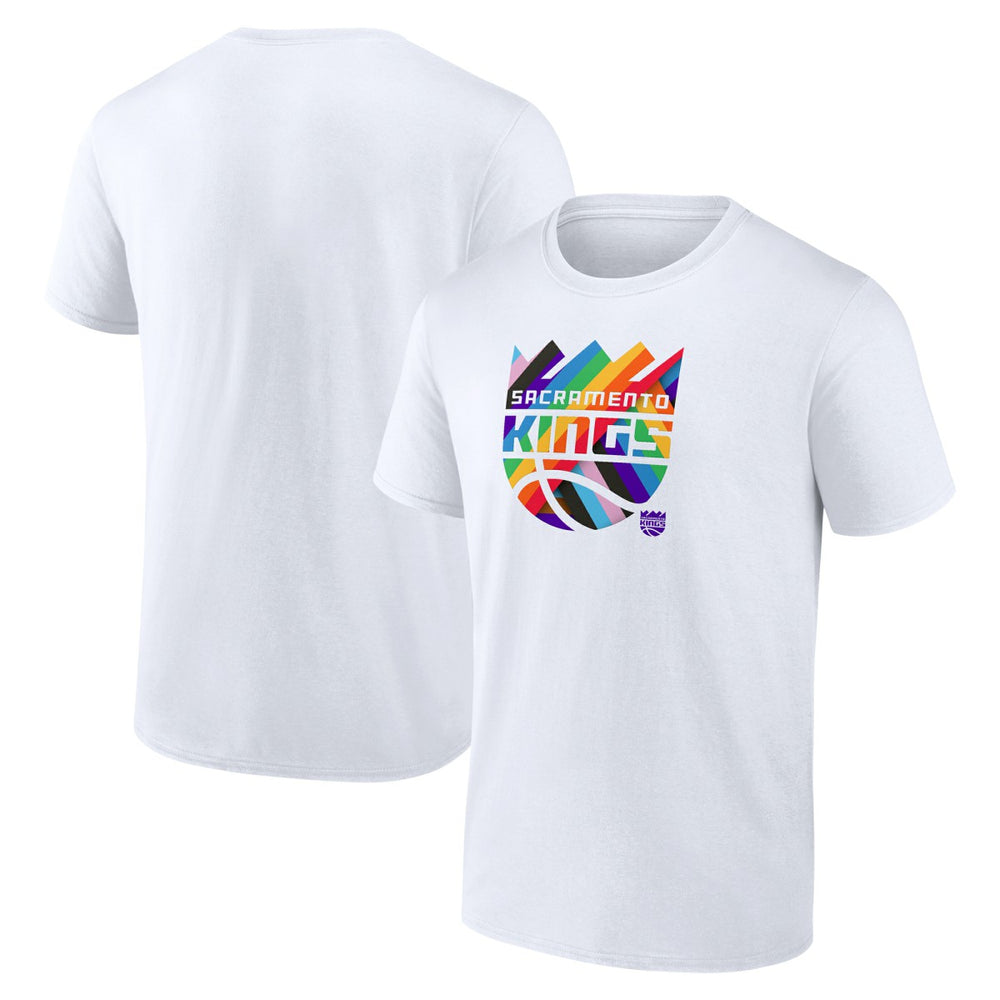 NBA - Sacramento Kings Team Logo Pride T-Shirt - White
