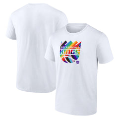 NBA - Sacramento Kings Team Logo Pride T-Shirt - White