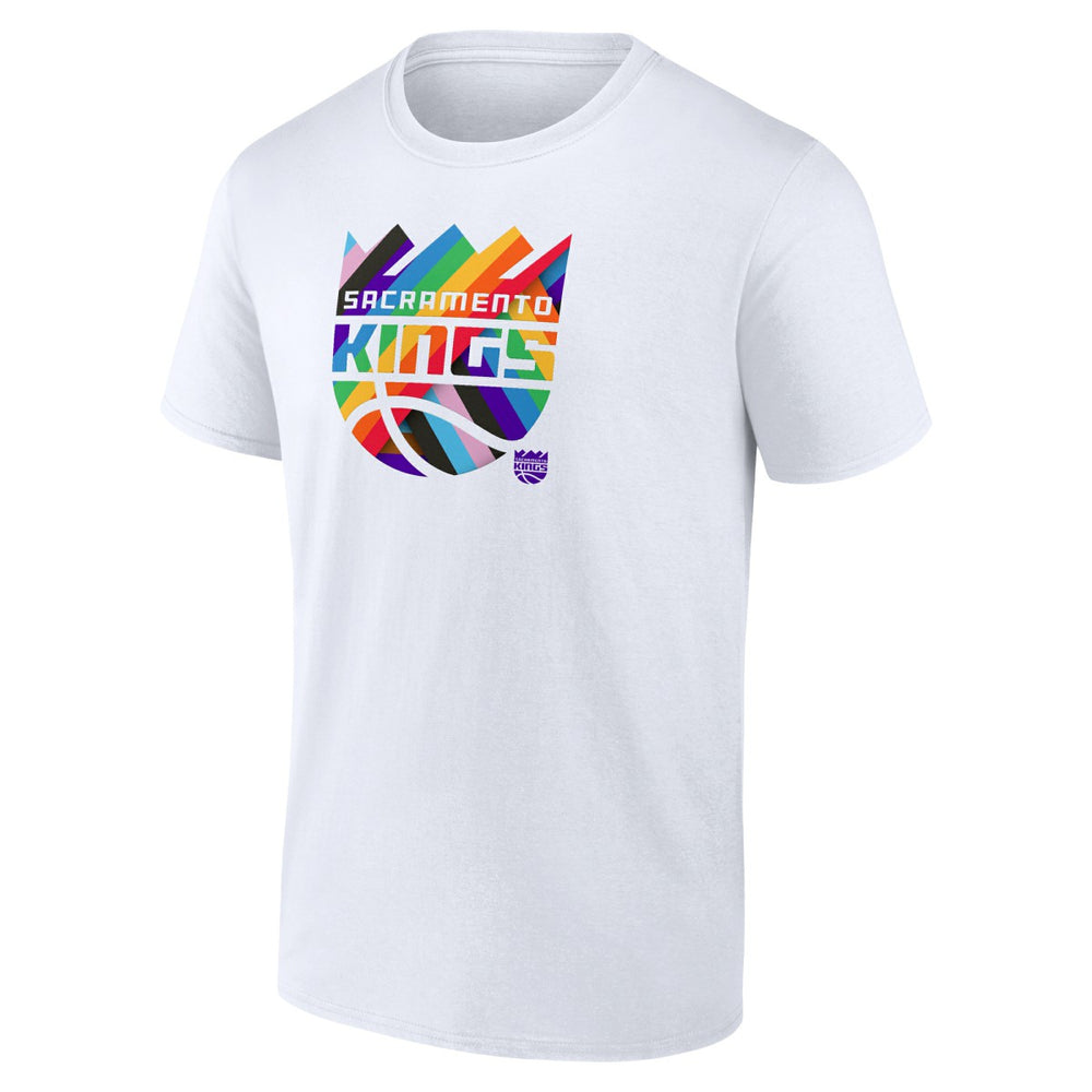 NBA - Sacramento Kings Team Logo Pride T-Shirt - White