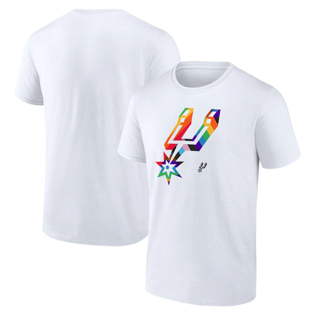 NBA - San Antonio Spurs Team Logo Pride T-Shirt - White