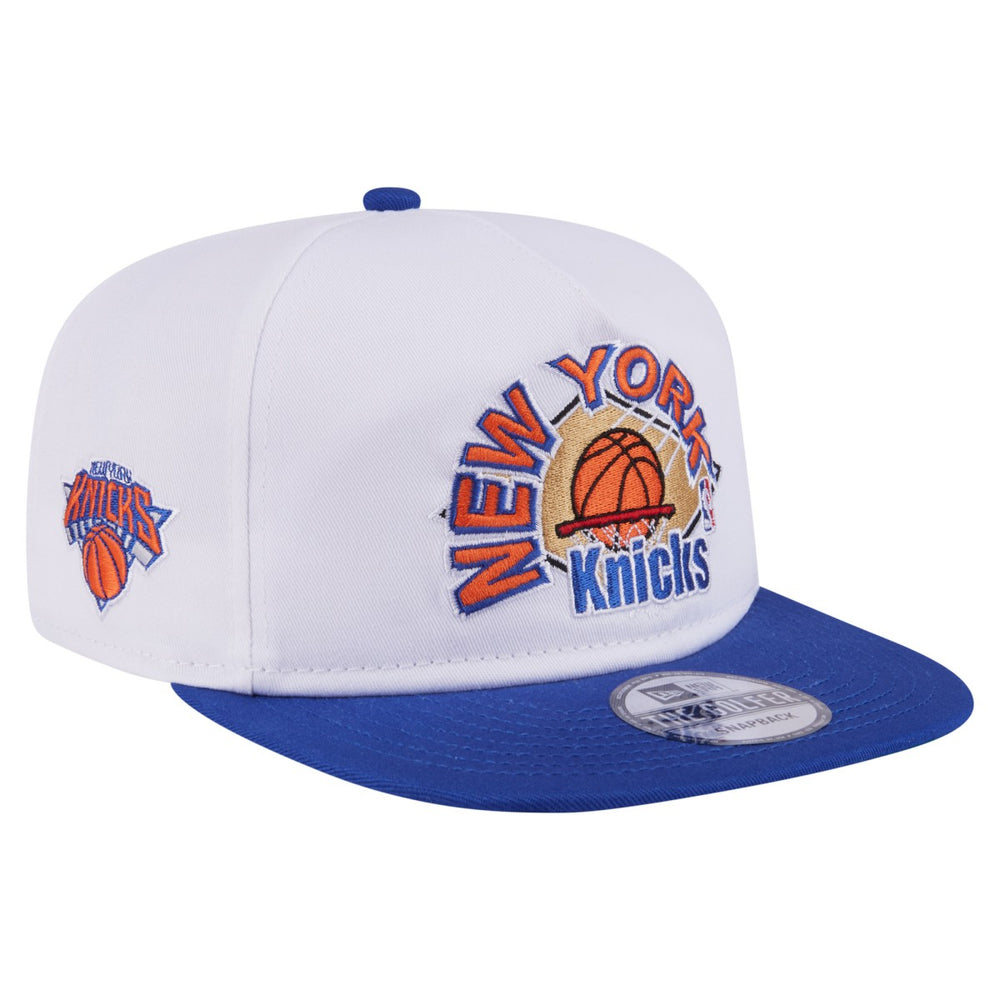 New Era - New York Knicks Hardwood Two-Tone Golfer Adjustable Hat - White/Blue